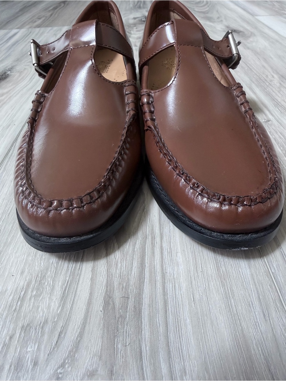G.H. Bass Weejuns Mary Jane Leather Loafers Brown Women’s 8.5 NWOB - Picture 4 of 10